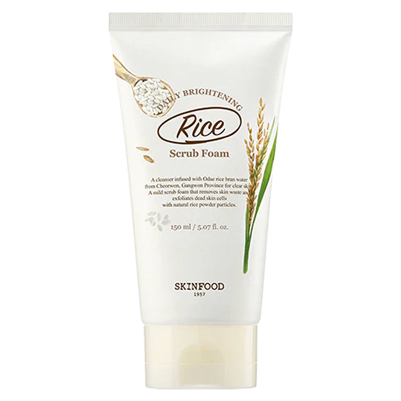 SKINFOOD Rice Daily Brightening Scrub Foam 150ml tube, front view