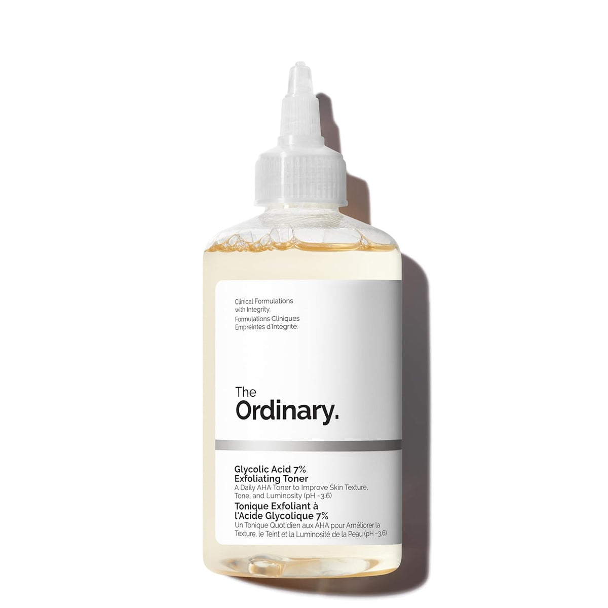 The Ordinary Glycolic Acid 7% Exfoliating Toner 240ml bottle, front view