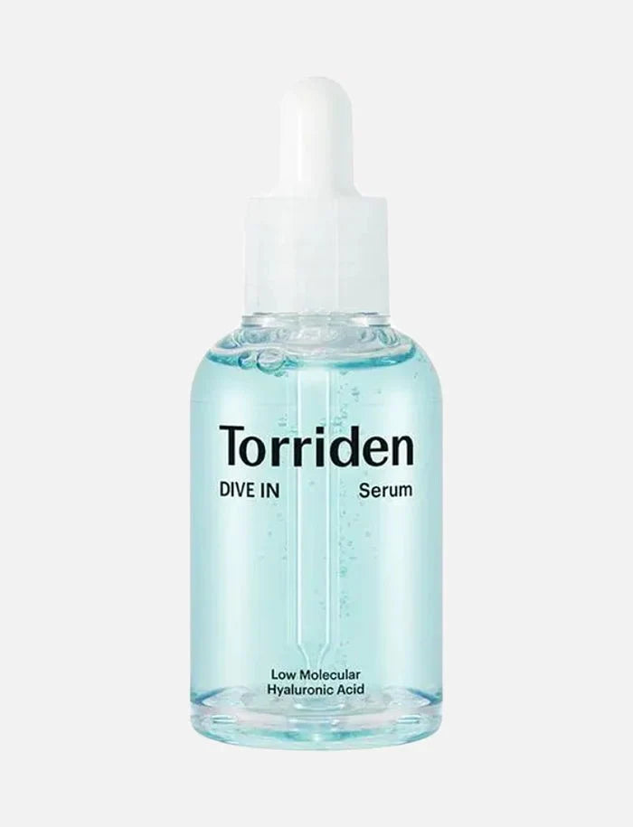 Torriden DIVE-IN Hyaluronic Acid Serum 50ml dropper bottle, front view