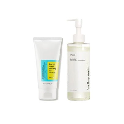 YESBEAUTY Gentle Cleansing Set with an oil cleanser and a water-based cleanser